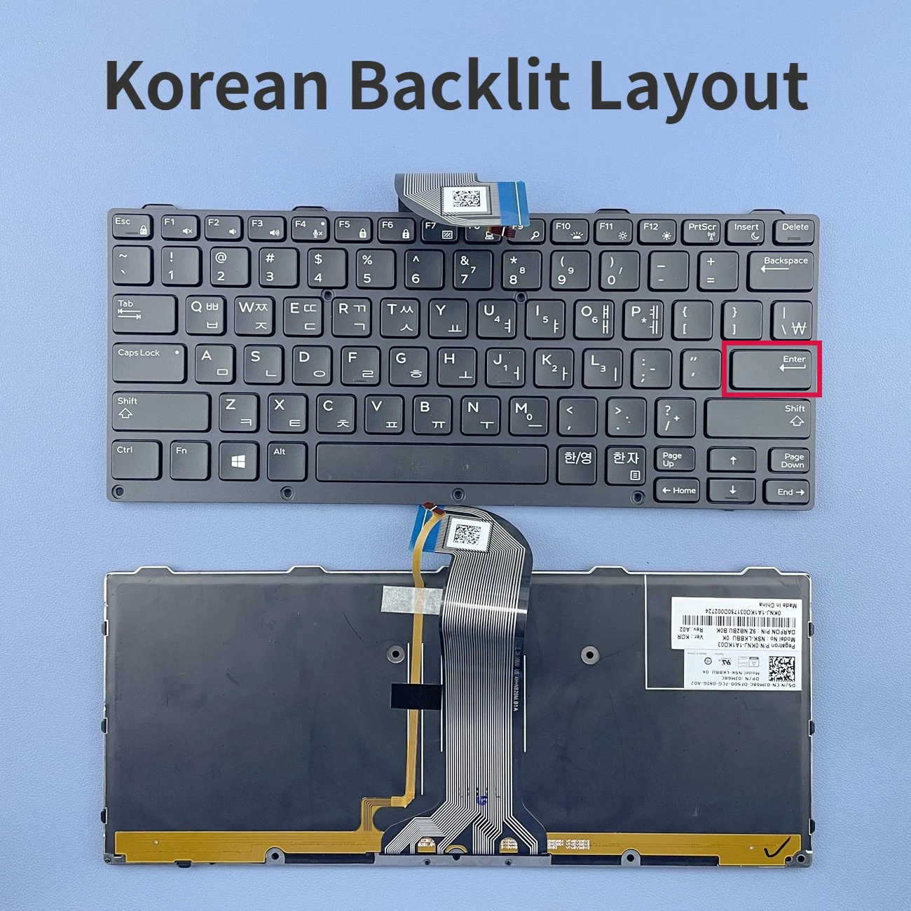 

Korean Backlit Keyboard for DELL Latitude Rugged 12 14 E7404 5404 E7204 7214 7414 Series