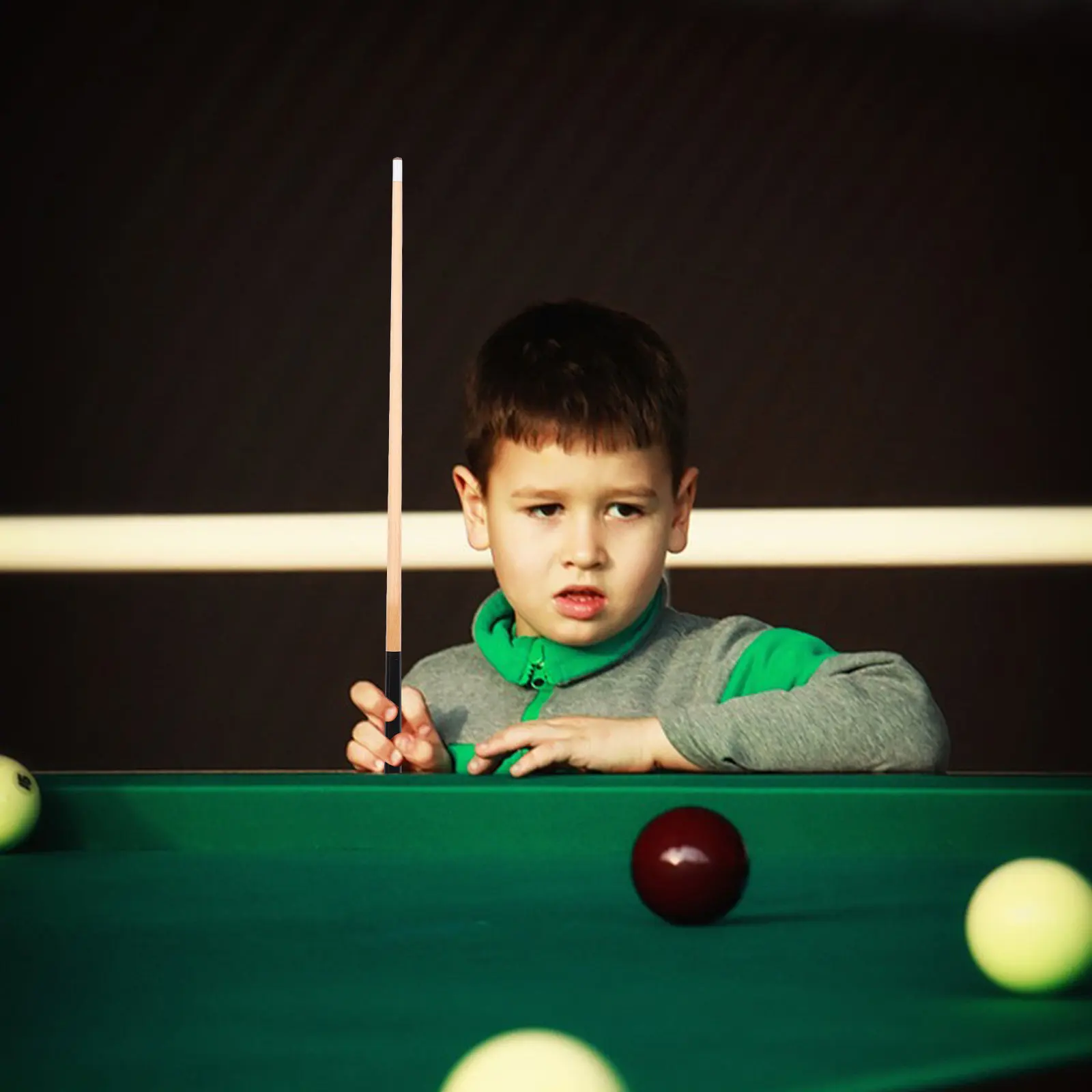 

Natural Wood Kids Pool Cue Compact Small Snooker Cue Stick Lightweight for Billiard Training Kids Pool Stick Short Billiard Cues