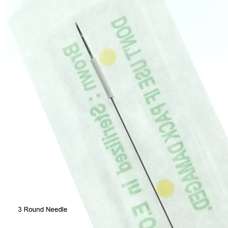 100pcs 3RL/1RL Permanent Makeup Needle Disposable Sterilized Professional Tattoo Needles for Tattoo Eyebrow Machine PMU Needles - Image 4