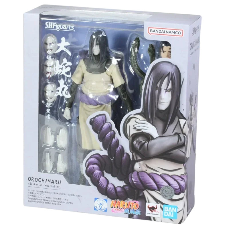 Genuine Bandai NARUTO SHF Orochimaru Seeker of Immortality Anime Action Figures Model Figure Toys Gift for Toys Hobbies Children