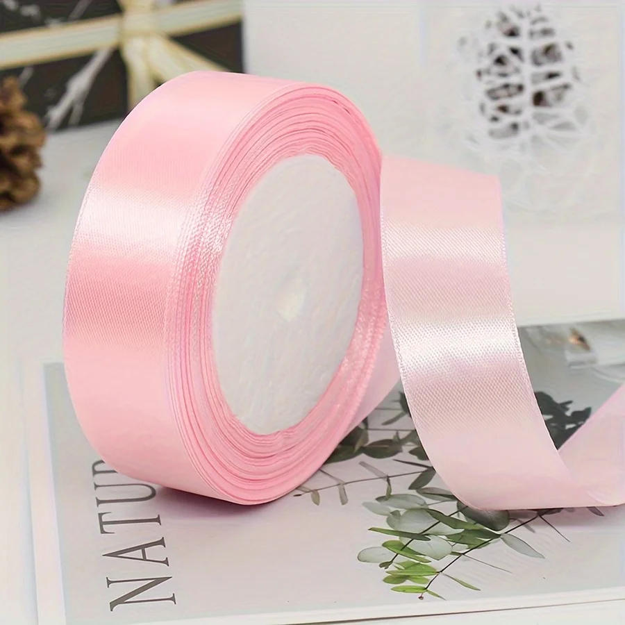 

5pcs Fabric Ribbon 22 meters per roll 2.5cm wide Suitable for DIY bouquets, gift wrapping, wedding decoration and hair ornaments