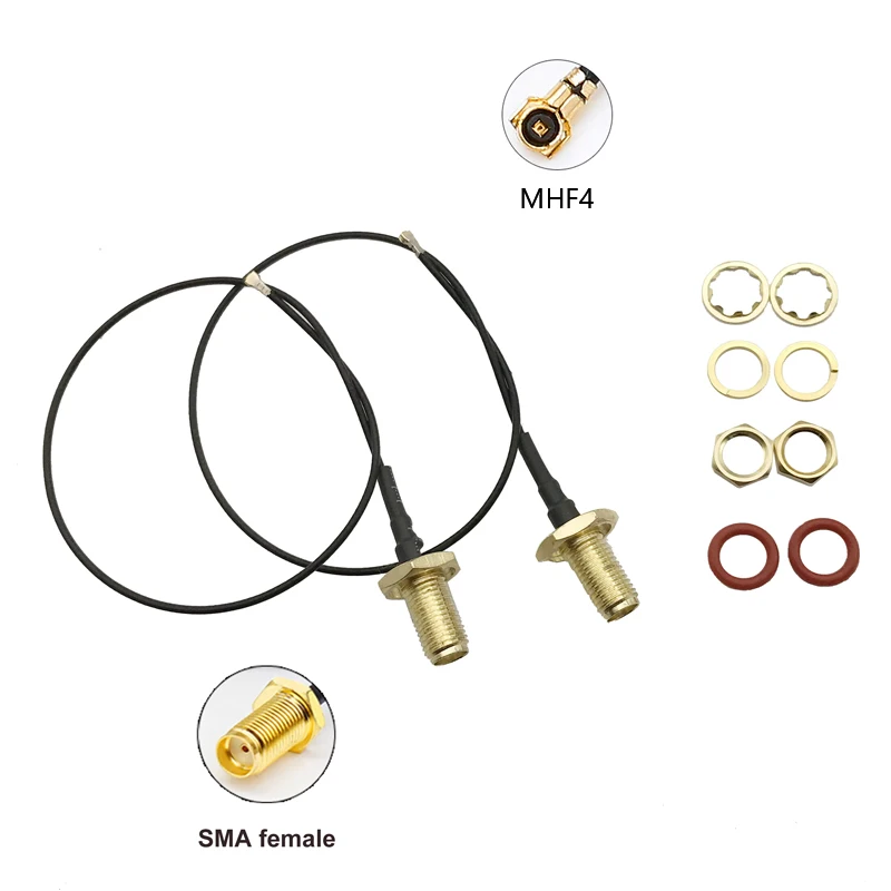 2pc sima נקבה ל mhf4 עמיד למים טבעת עם תוספת כבל חוט 5g RM510Q-GL RM500Q-AE RM502Q-GL