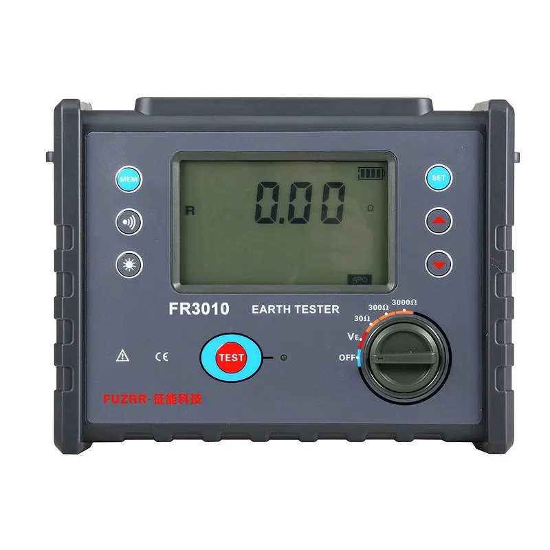 FUZRR FR3010 Three-wire Earth Voltage Detector Digital Ground Resistance Tester 3KΩ AC 600V  For Tower Transmission Lines