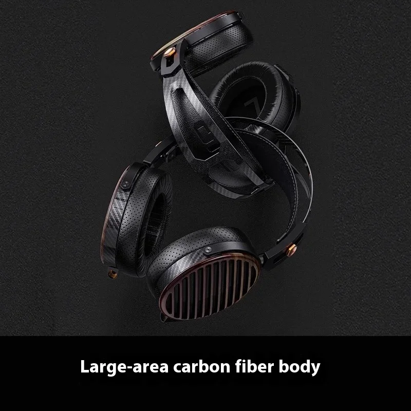 FiiO FT7 Headphone Open-Back Planar 106mm Planar Gold Diaphragm Carbon Magnetic Monitor Earphones Fiber Shell Gamer Gifts Man