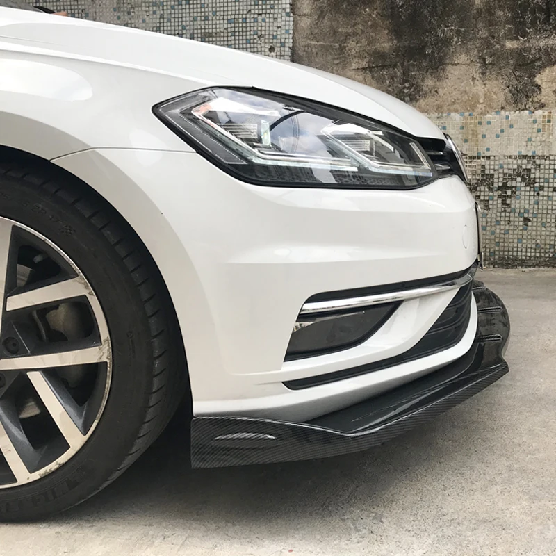 

Carbon Fiber Look/Black Car Front Bumper Splitter Lip Diffuser Spoiler For Volkswagen For VW Golf MK7 MK7.5 GTI R GTD 2014-2019