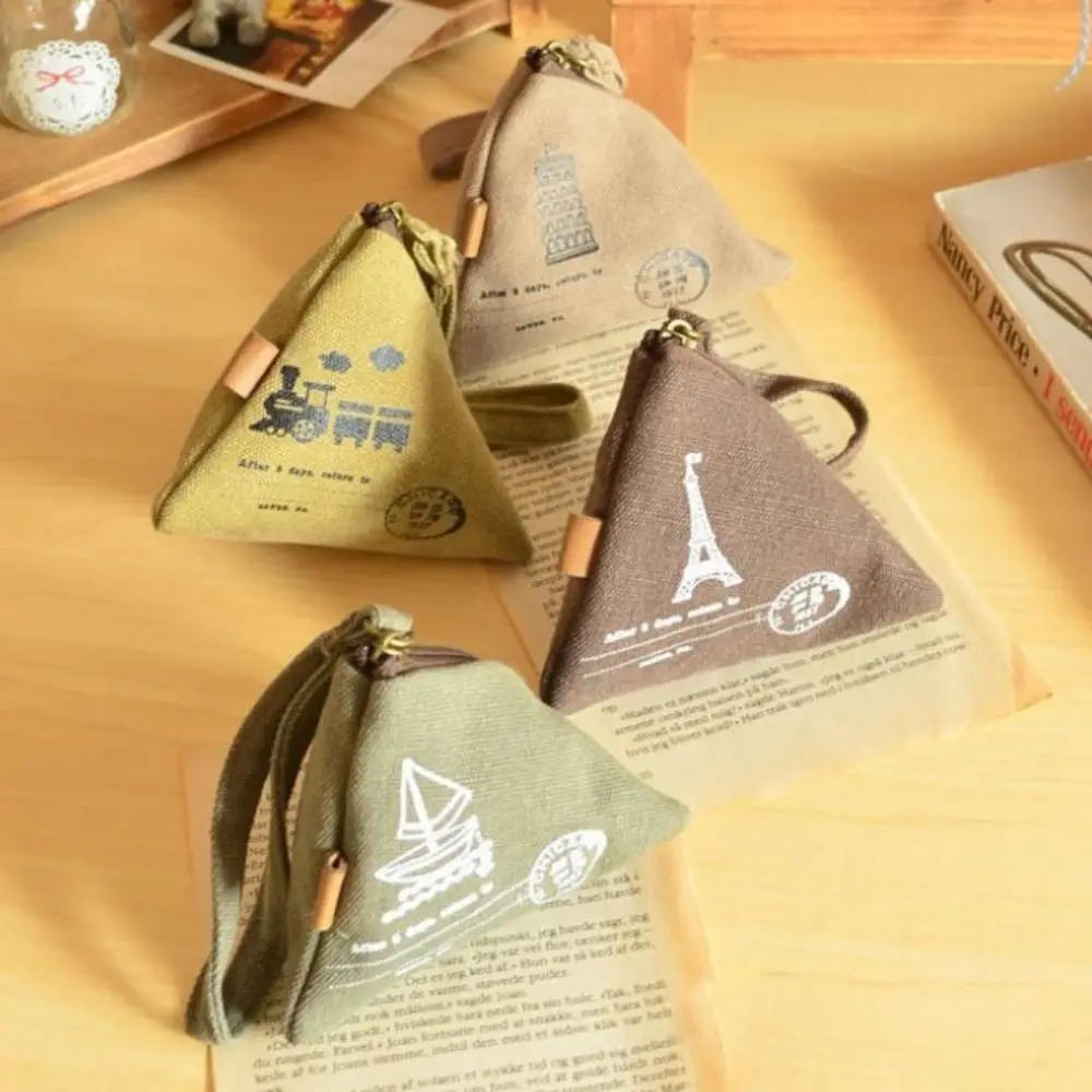 Sailboat Portable Canvas Creative Gift Lipstick Bag Coin Pouch Coin Purse Mini Key Bag Korea Style Wallet