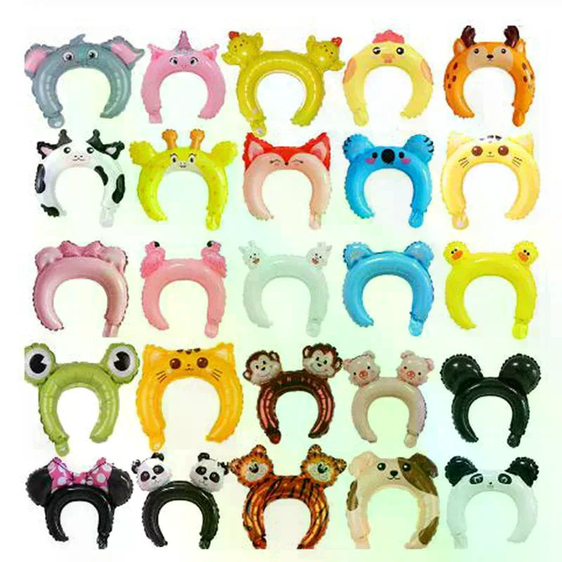 

20Pcs Cute Headband Foil Balloon Animal Balloon Children's Toys Party Decor