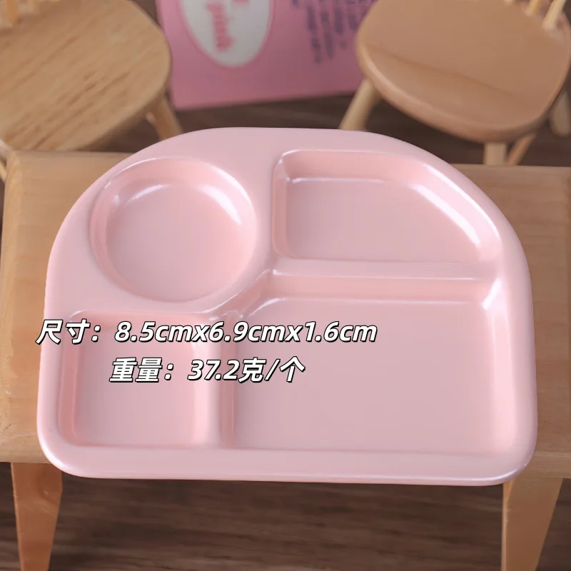 Mini Plate Model Plate Tools Miniature Food Serving Dish Resin Accessory DIY Craft Supply Dollhouse Kitchen Decoration Ornament
