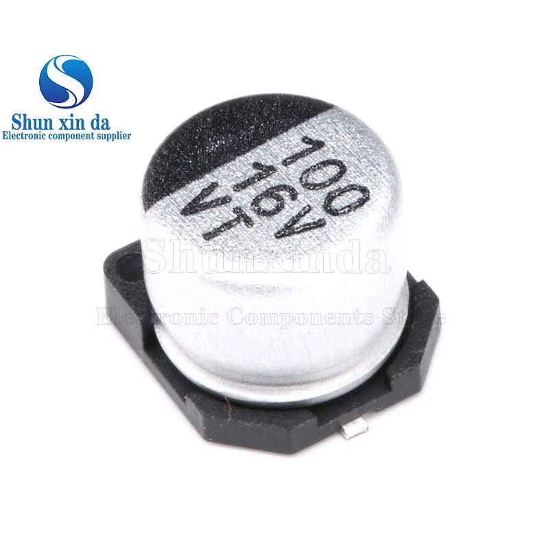 50PCS 100UF 16V 25V 35V 50V 6.3*5.4 6.3*7.7 8*10.5MM SMD Aluminum Electrolytic Capacitors Capacitance 16V100UF 35V100UF 25V100UF