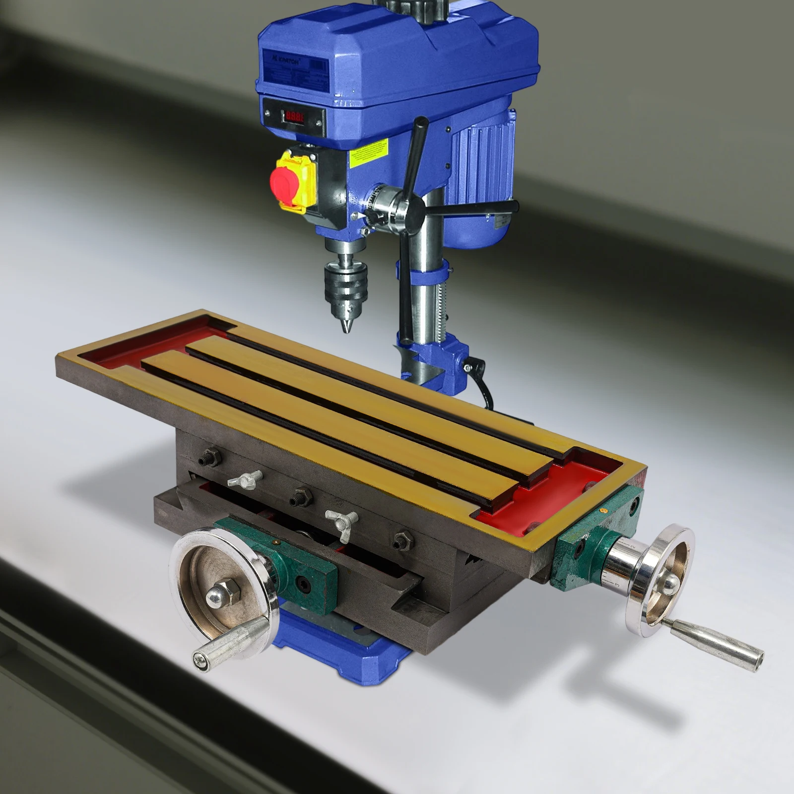 Freeswerktafel 57x36x10cm 2-assige samengestelde freesmachine Werktafel Multifunctioneel voor frees- en boormachine