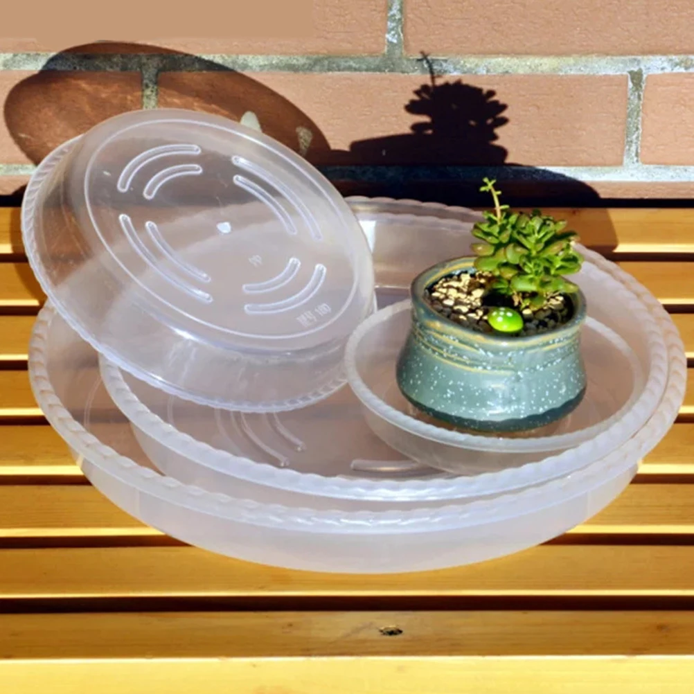

20pcs Plastic Flower Pot Saucer Trays Bonsai Plant Holders Heat Resistant Durable Surface Protection for Succulents Indoor