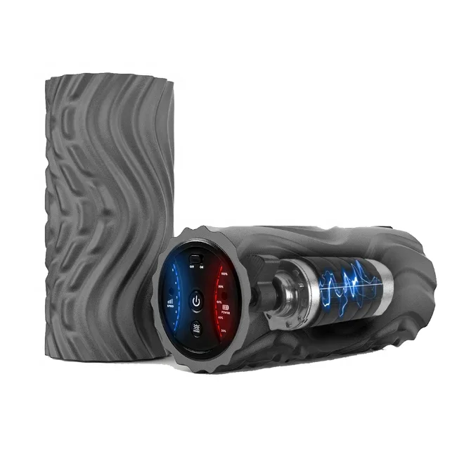5 Speed Electric Foam Roller Vibrating Massager Stick, Yoga Fitness Muscle Recovery Equipment, Wholesale Foam Cylinder For Gym