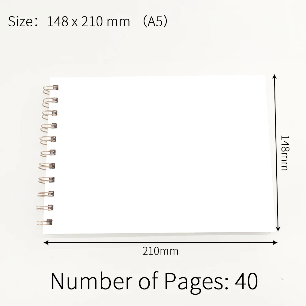 Personalized Guest Book A5 Wire Spiral Bound Landscape Wedding Book Custom Wedding Guestbook Simple Script Wedding Guest Book