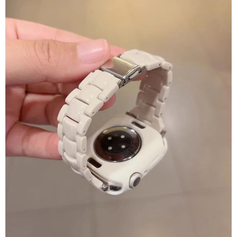 Candy Slim Plastic Strap+Case For Apple Watch 46mm 42mm 49mm 41mm 45mm 40mm 44mm For iWatch Series 11 10 9 8 7 6 5 4 SE Ultra3/2 image 5