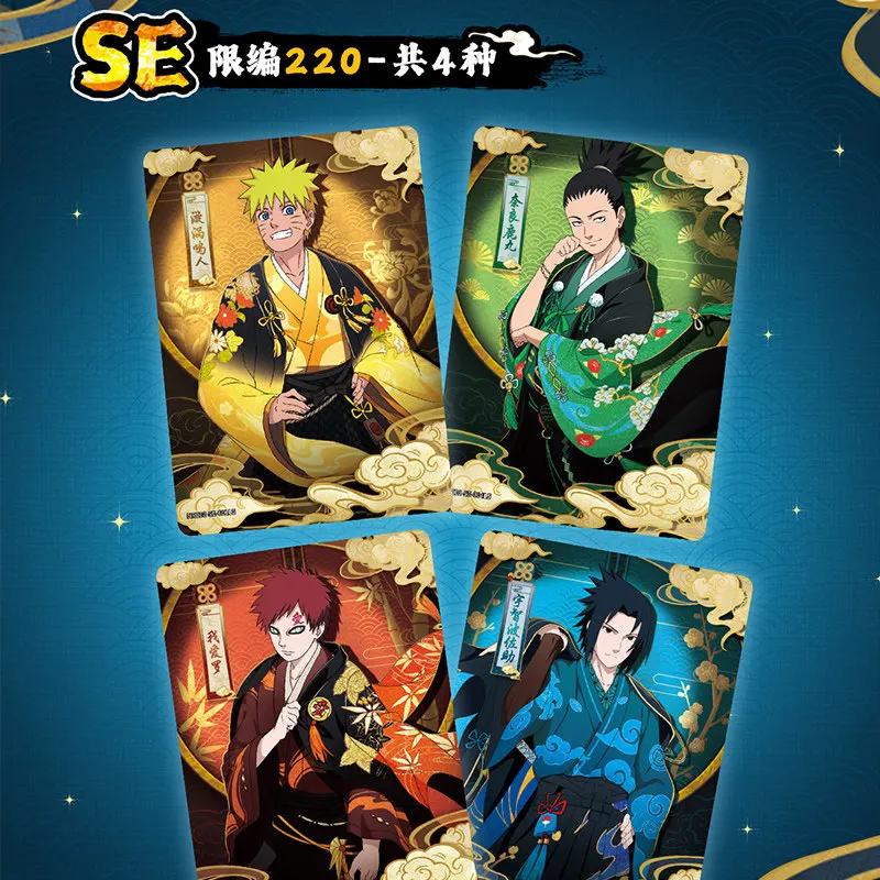 Genuine KAYOU Naruto Collectible Cards Booster Box W8T4 W9T2 Rare BP NR CR Chapter Of The Ninja Blind Box Hobby Gift