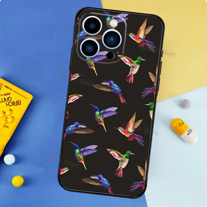 Hummingbird Case For iPhone 11 14 15 16 Plus Soft Phone Cover For iPhone XR X XS 12 13 Pro MAX Mini