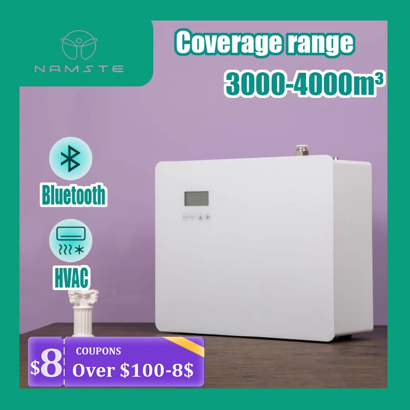 HVAC เครื่องกระจายน้ำหอมติดผนังควบคุมด้วย WiFi mesin semprot Essential น้ำมันหอมระเหยที่บ้านเครื่องใช้ไฟฟ้าในบ้าน