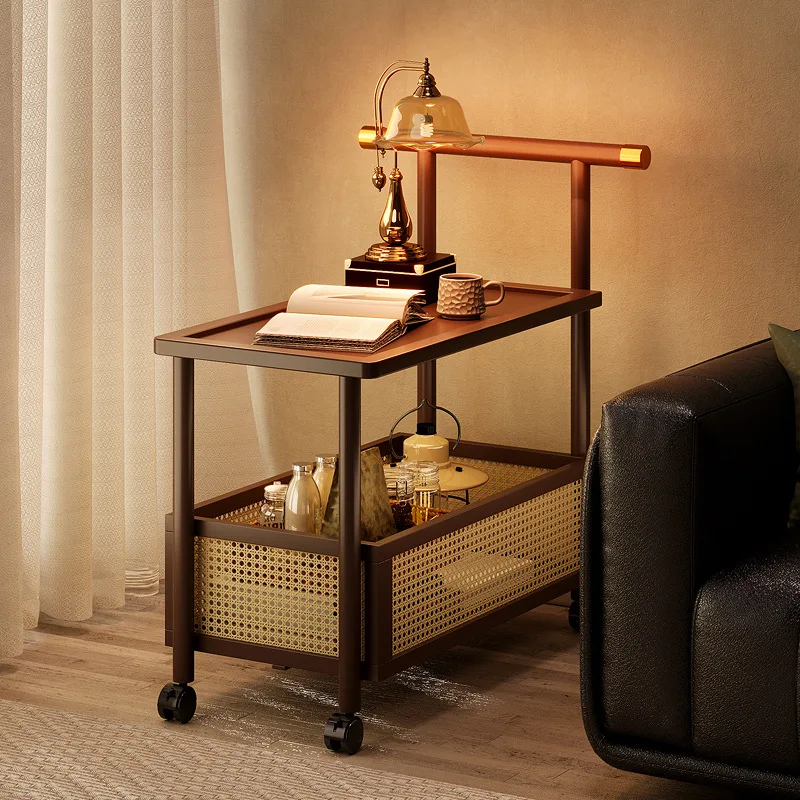 

Индивидуальная стойка на тележке, многослойная стойка для хранения, передвижная на колесах, напольная полка для гостиной, кухонный средневековый вагон-ресторан