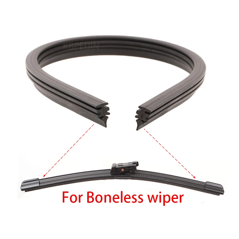 1Set For Vw Golf Car Wiper Blade Insert Rubber Strip Refill Front Windscreen Wipers Accessories