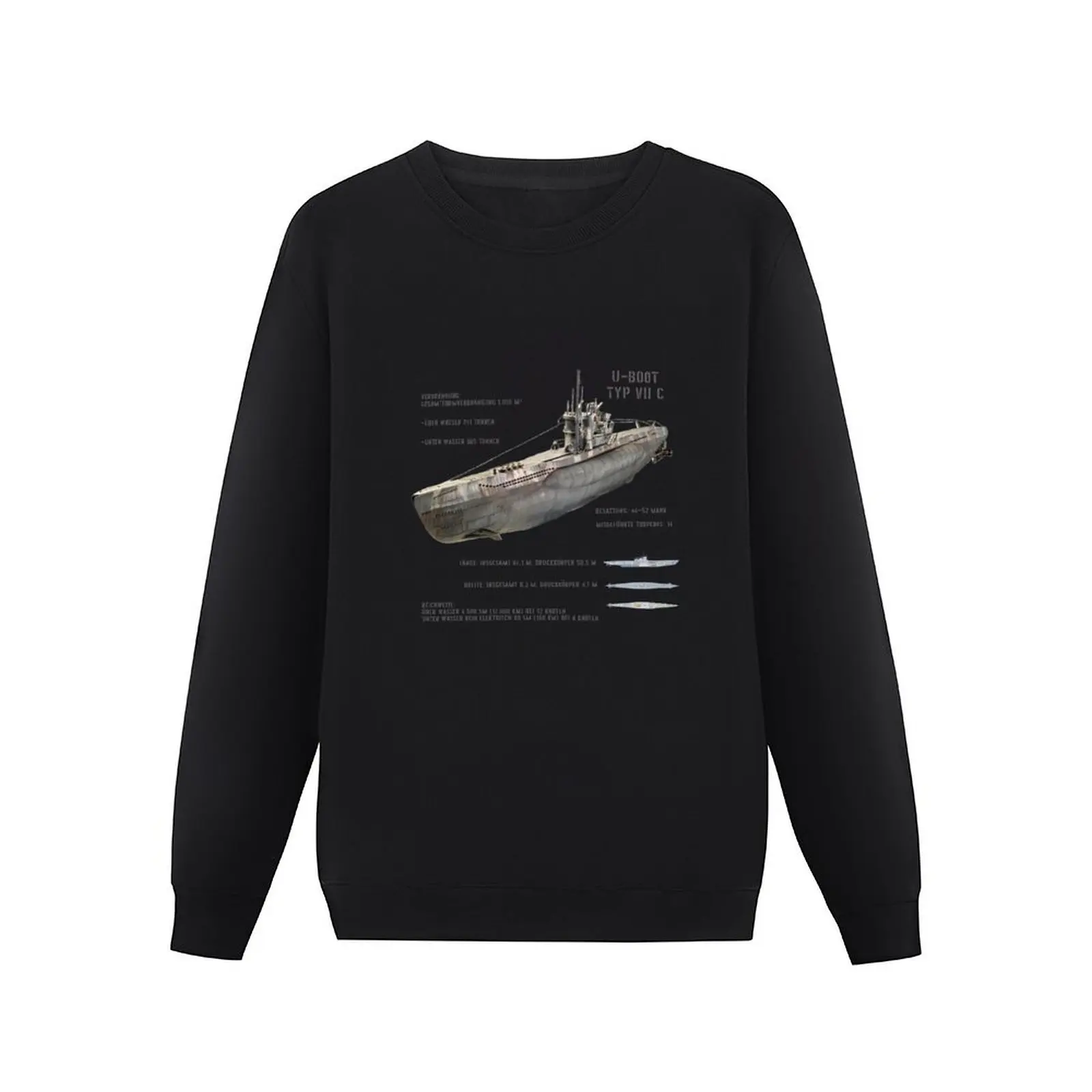 German U-Boat Type VII C Kriegsmarine WW2 in German Pullover Hoodie tracksuit men oversize sweatshirts