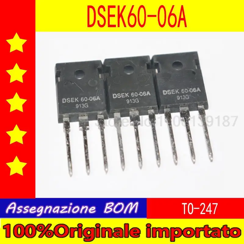 10pcs/lot   DSEC16-06A  DSEK60-02A  DSEK60-06A  TO-247   High Power MOSFET