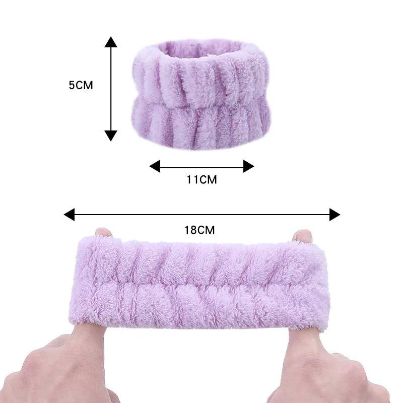 2pcs Spa Wristband Microfiber Wristband Wash Towel Band Wristband Face Wash Absorbent Wristband Wrist Sweatband Liquid