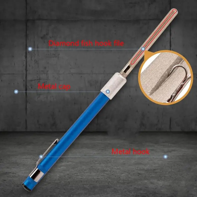 77Ja 2in1 messlijper diamant pen -vormige slijper zak slijpstang voor vishaken Serrations darmhaak keuken