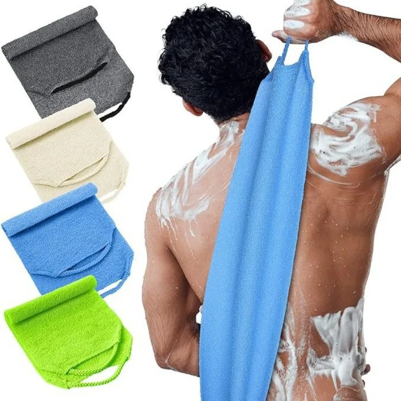 

Back exfoliation artifact, long pull rope, painless rubbing gray cloth, household men's special bath towel (randomly sent)