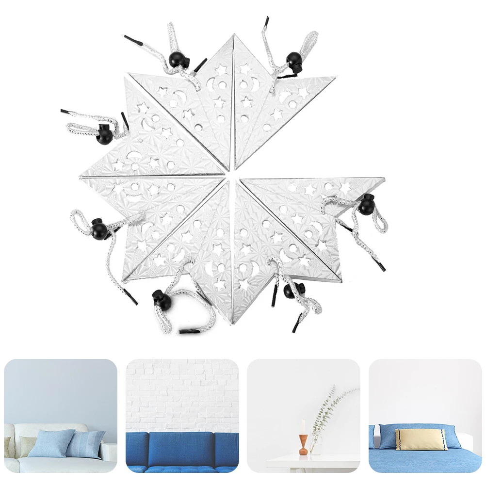 

6Pcs Paper Pentagram Lampshades Star Shape Hollow Out Design for Party Home Bedroom Living Room Decoration Paper Star Lamp Shade