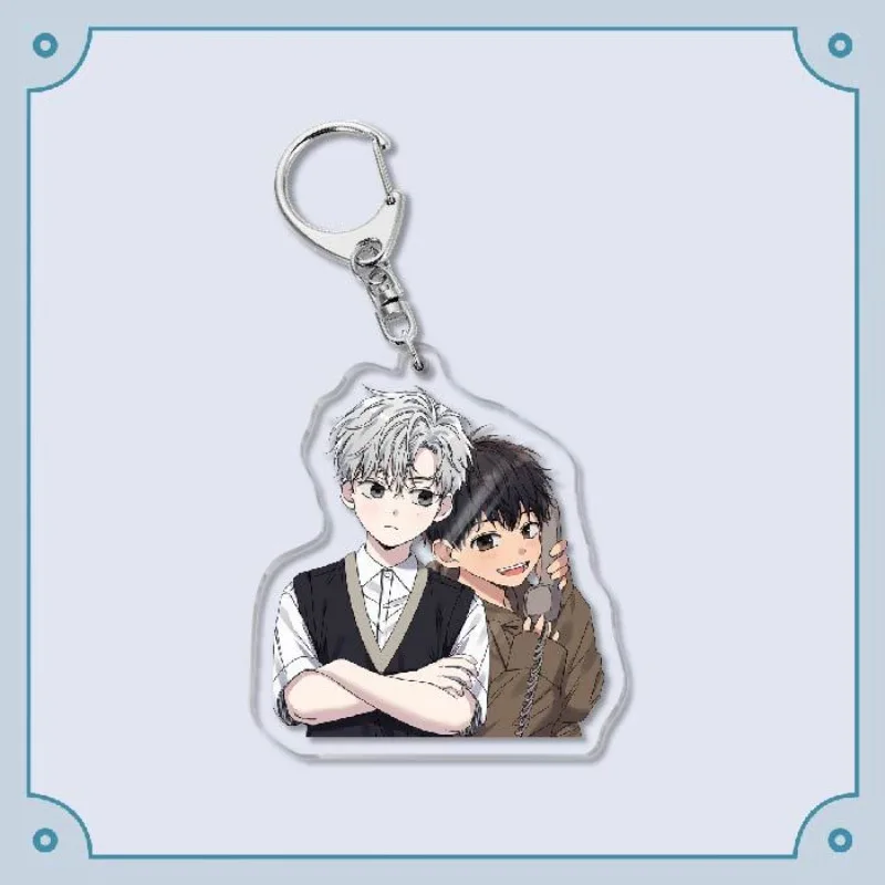 Anime Character Acrylic Keychain Bag Charm Comic Backpack Ornament Man Couple Keyring Decoration Pendant Jewelry Accessories