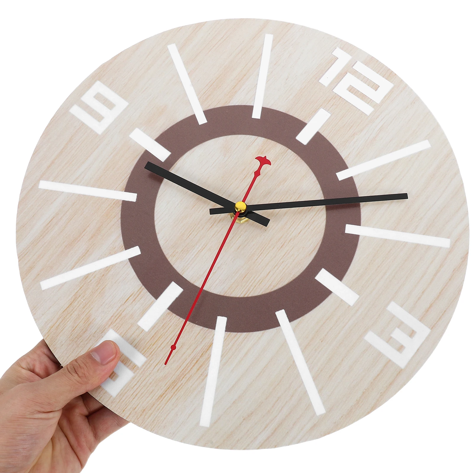 

Wall Clock Farmhouse Clocks for Walls Century Style Office Creative Wood Kitchen