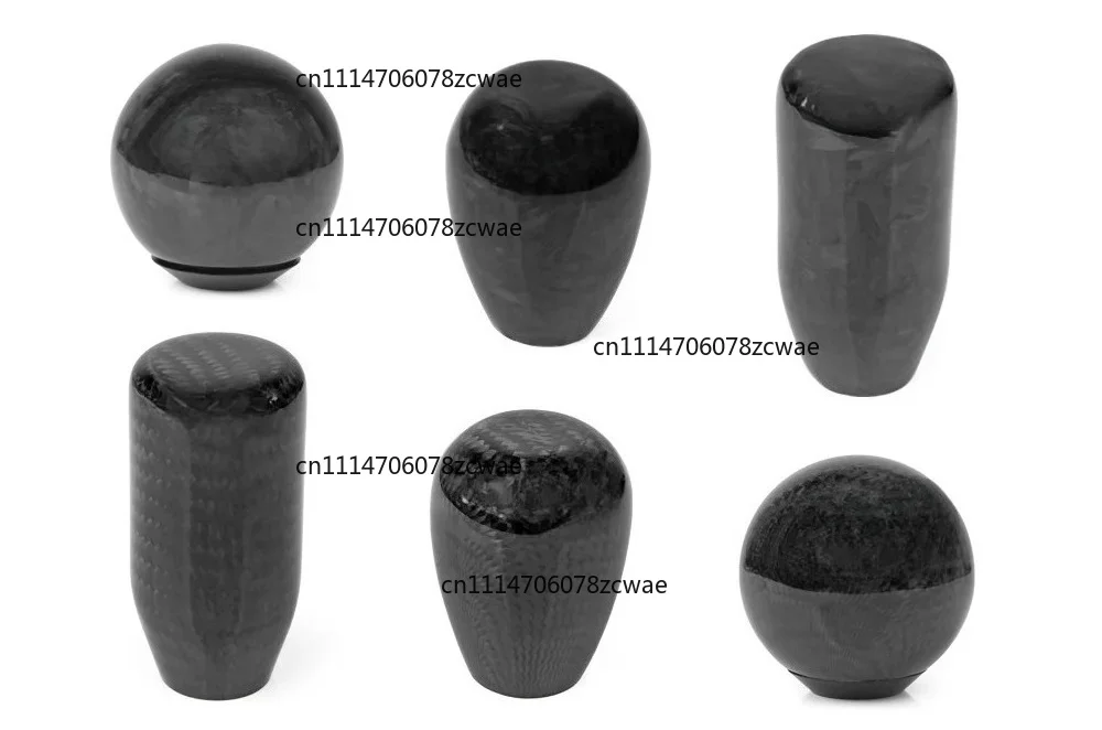 for Most Car Decorations Classic JDM Style Universal Oval/Sphere Carbon Fiber Manual Gear Shift Knob With 3 Adapter