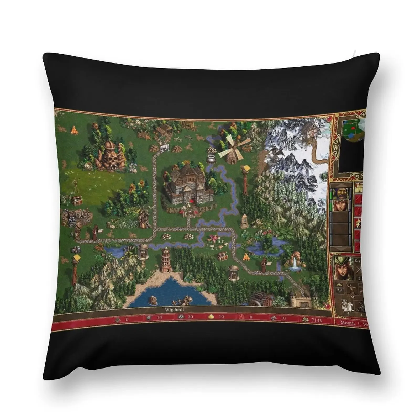 Heroes of Might & Magic III Throw Pillow Cushion Cover Luxury Cushions For Sofa Marble Cushion Cover pillow