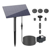 5W 5V Solar Water Pump Garden Decoration with Stake Fountain Panel Pump Watering System Energy Saving 180L/h Kits for Fish Tank