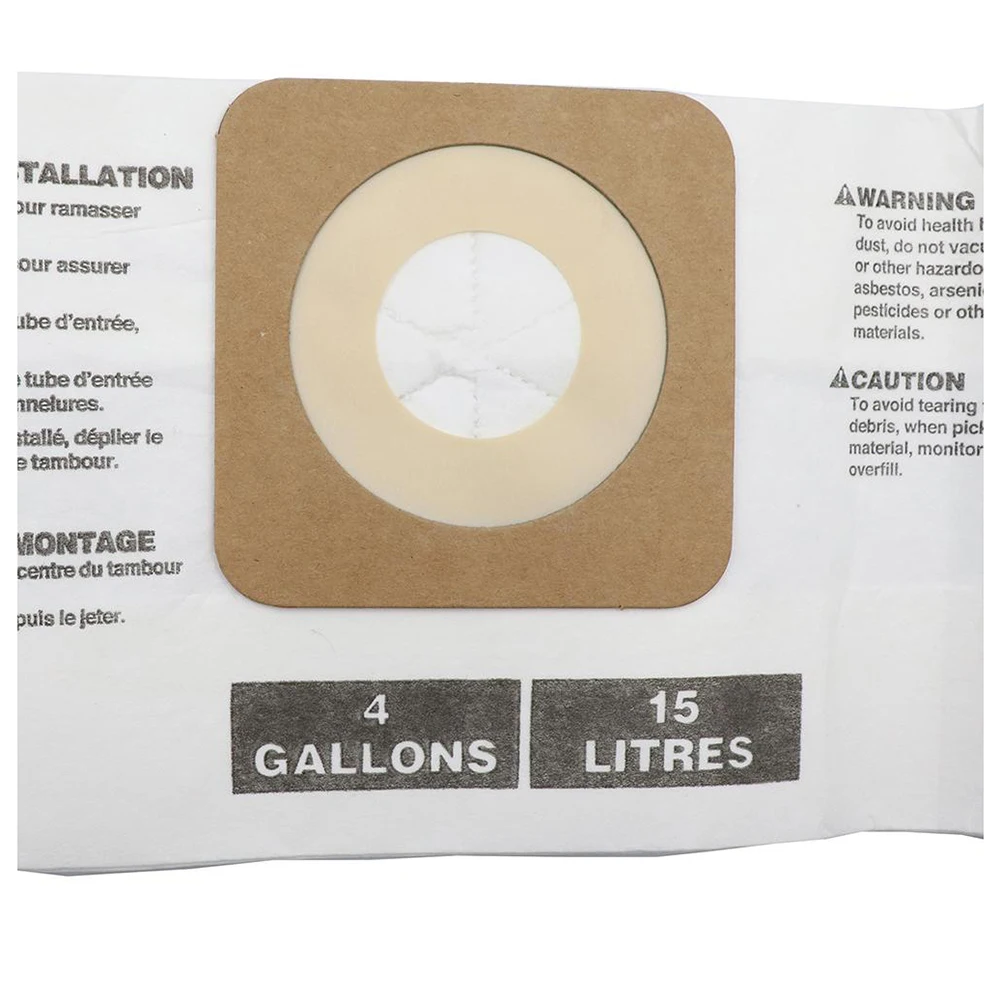 Эффективные вакуумные мешки, 5 упаковок, мешок для пыли для мастера, 4 галлона и DXV04T, 4 галлона, CMXZVBE 43270, прочный и надежный на складе