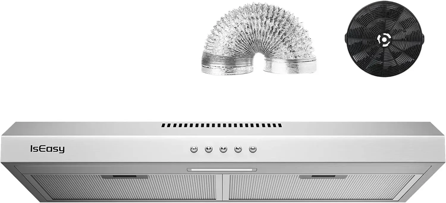 Under Cabinet Range ,Ductless Convertible, Kitchen Vent Hood 30 Inch with 3-Speed Exhaust