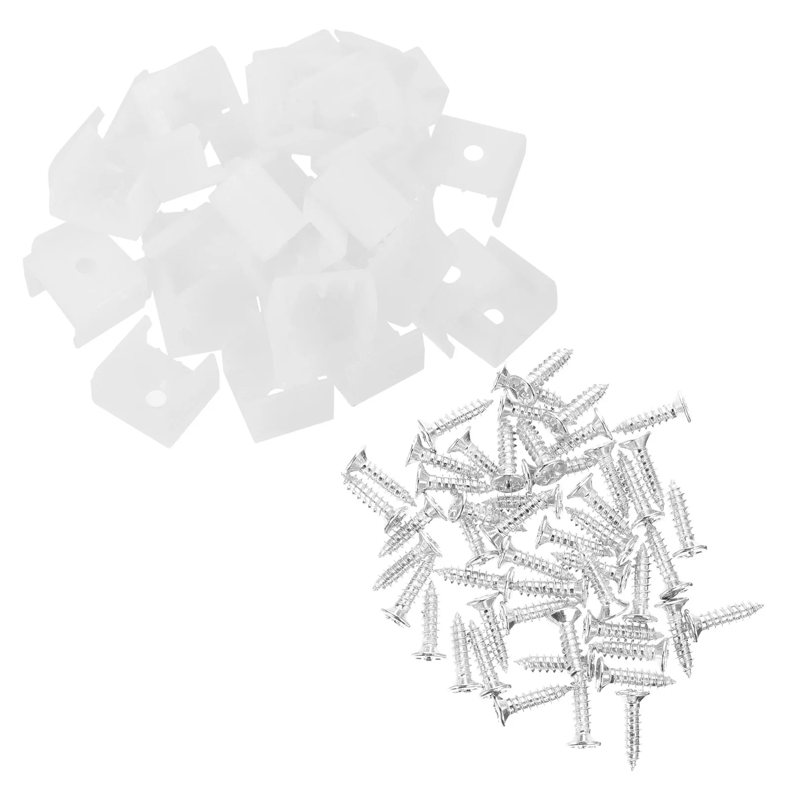 

100Pcs LED Light Strip Clips Plastic Fixing Mount Clips for Kitchen Counter Cabinets Outdoor Light LED Lights Fasteners