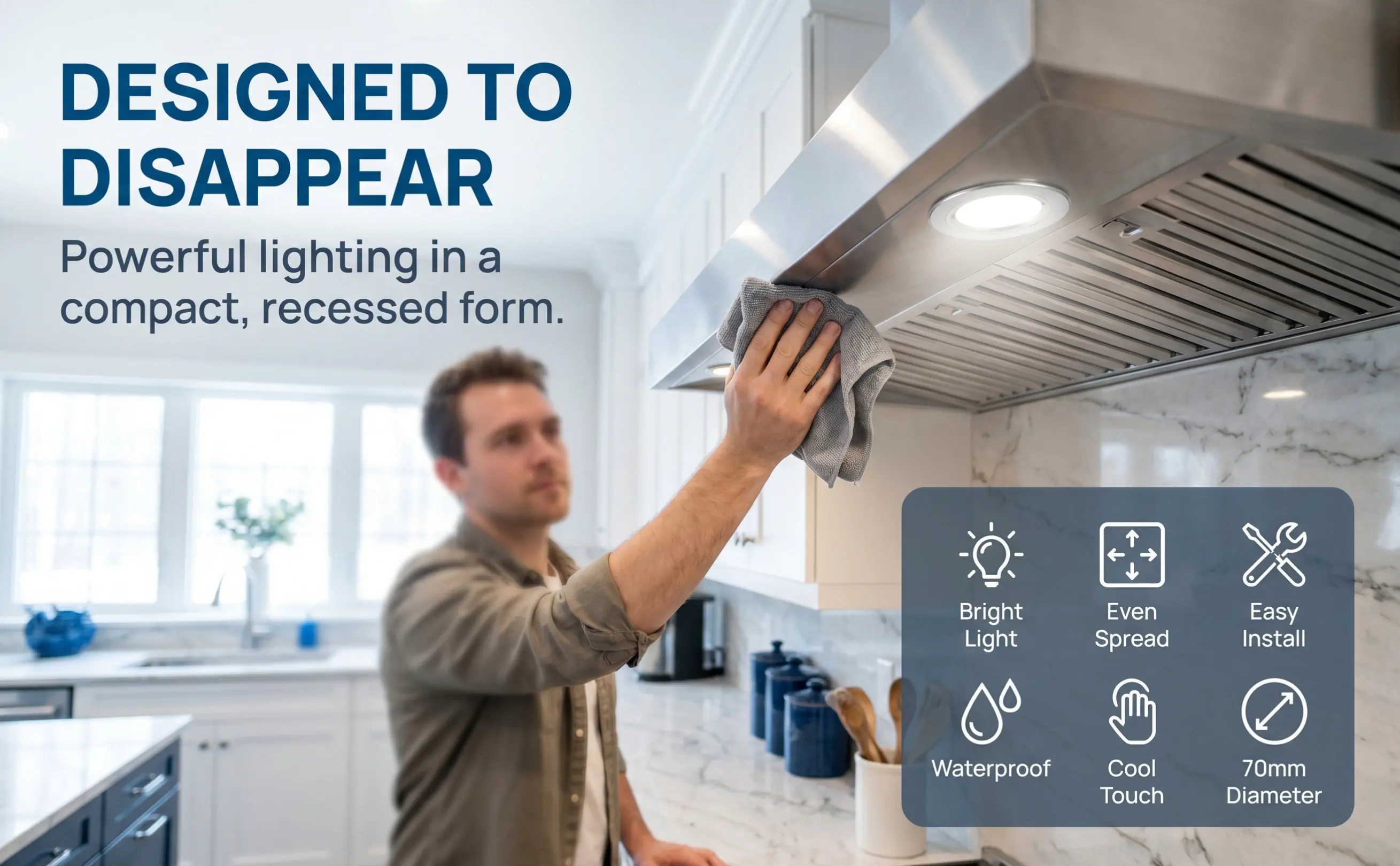 High Brightness Waterproof LED Range Hood Light Bulb for Cooker Hood Kitchen Appliance Lamp Replacement Under Cabinet Lighting