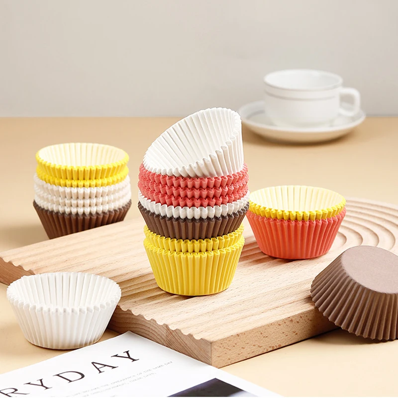 100PCS Cupcake Moulds Paper Cupcake Liners Muffin Cupcake Holder Disposable Greaseproof Baking Dessert Cake Cup Mold