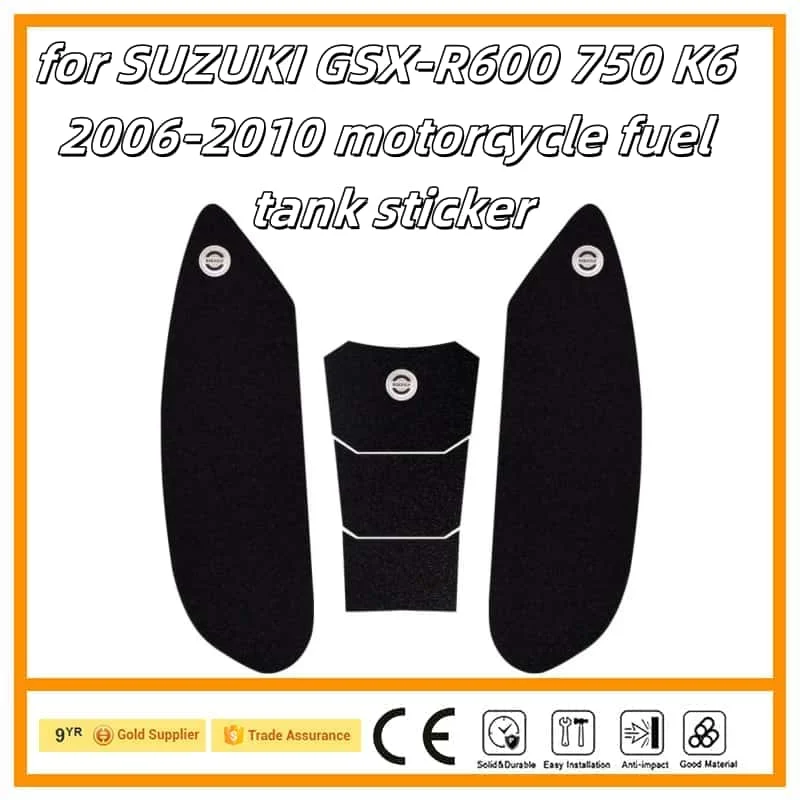 

Наклейка на мотоцикл, Нескользящий бак, тяговая боковая накладка, защитная наклейка для SUZUKI GSX-R600 750 K6 2006-2010