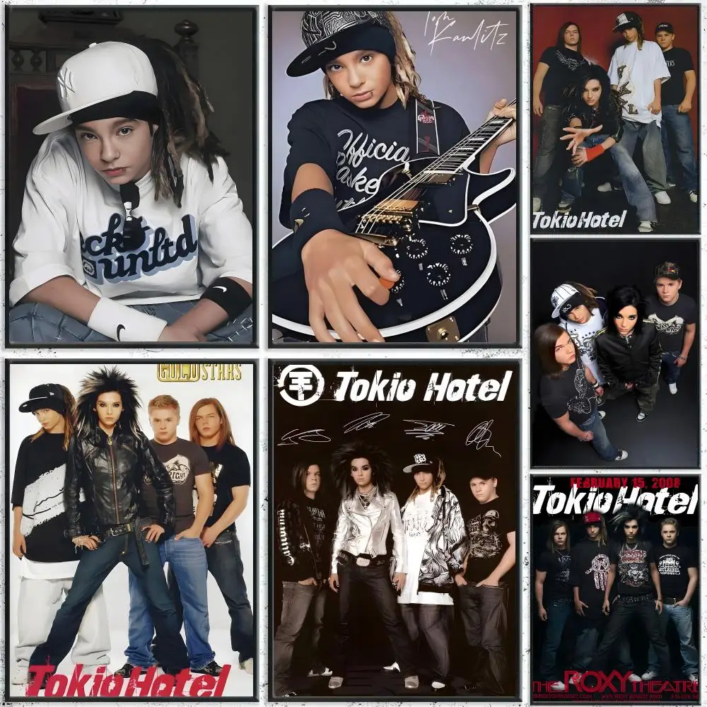 T-Tokio Hotel Rock Band Poster HD Waterproof Self-Adhesive Wall Art – Multi-Scene Use Top Gift Pick
