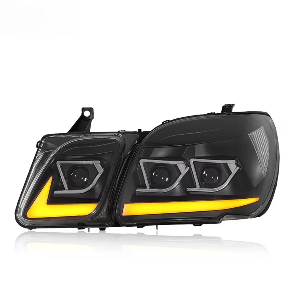 KUYINKE New LED Headlight Assembly for LEXUS LX470 1998-2007 3-Lenses LED DRL Turn Signal Light LED Headlight Plug and Play