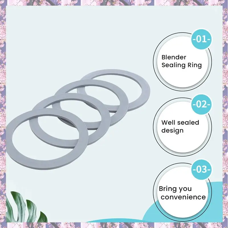 L73A 2025-4 PCS Blender Sealing Ring Gaskets O-Ring Gasket Seal O-Gasket Silicone For Oster And Osterizer Blender For OSTER 4961