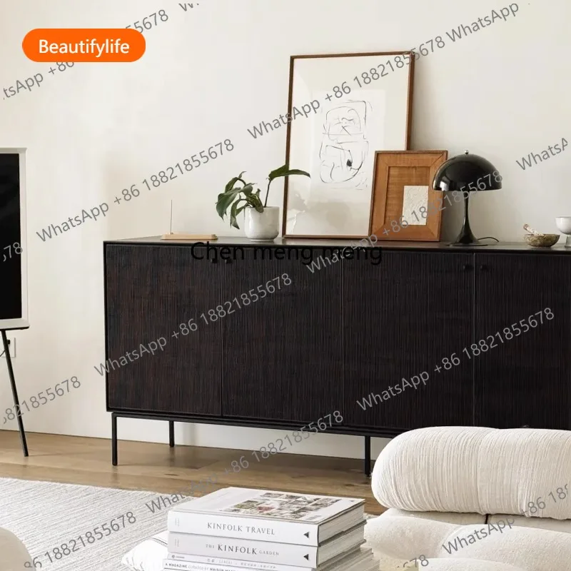 

A48 Classic Black Living Room Cabinets Decor Simple Wooden Drawers Living Room Cabinets Space Saving Vetrina Esposizione Furnitu
