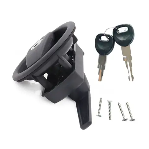 Vecam Zadi Caravan Motorhome RV Camper 야외 액세서리 용 배럴 및 2 키 오른손이있는 검정색 완전한 도어 잠금 장치