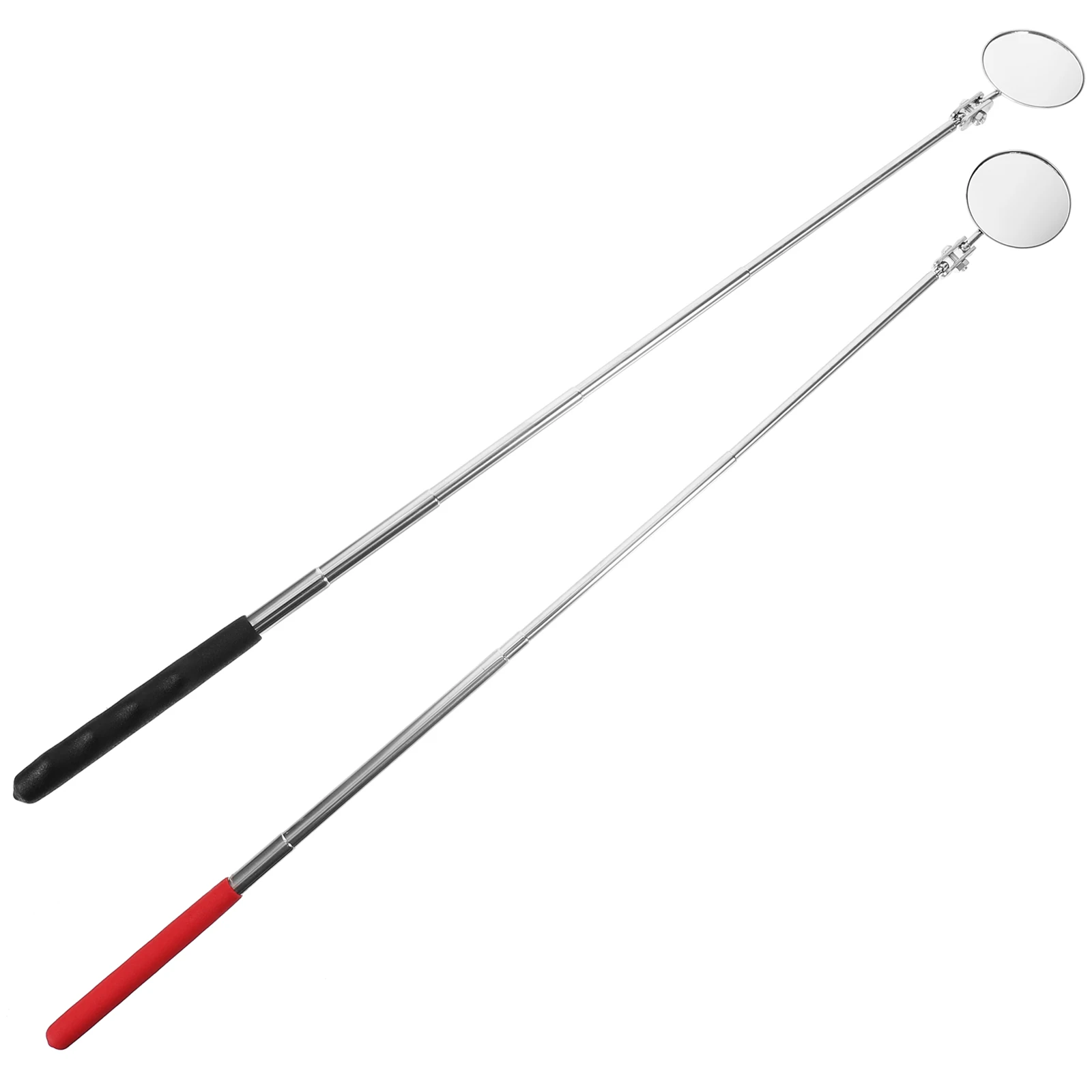 

2Pcs Telescopic Inspection Mirror for Automotive Maintenance Foldable Chassis Reflective Mirror with Robust Metal Structure