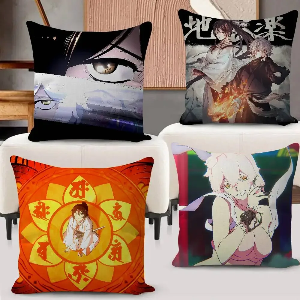 Anime Hells P-Paradise Cushion Office Cushion Pillowcase Car Cushion Cover45X45CM Lumbar Pillowcase Sofa Pillowcover