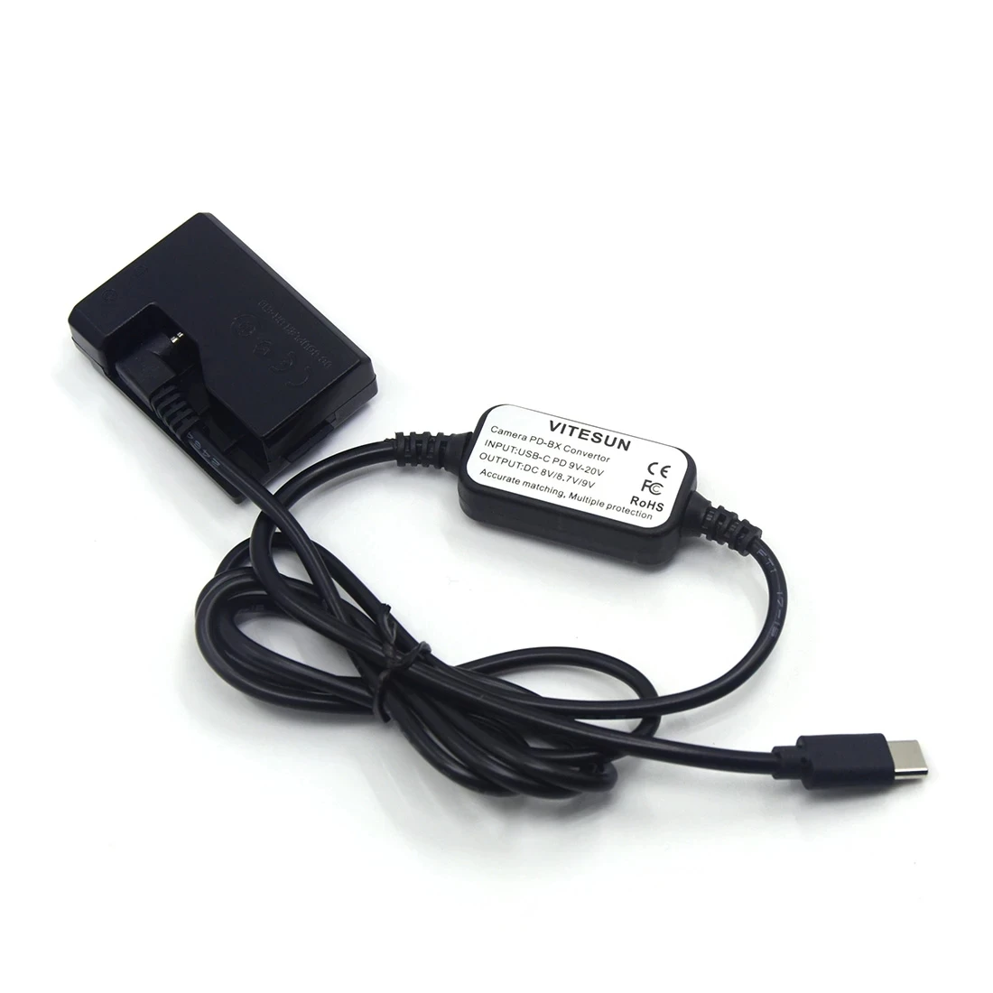 

Type C USB-PD Converter To DC Cable + DR-E10 LP-E10 Fake Battery For Canon EOS 1200D 1300D 1500D X90 X80 X70 X50 T5 T6 T7