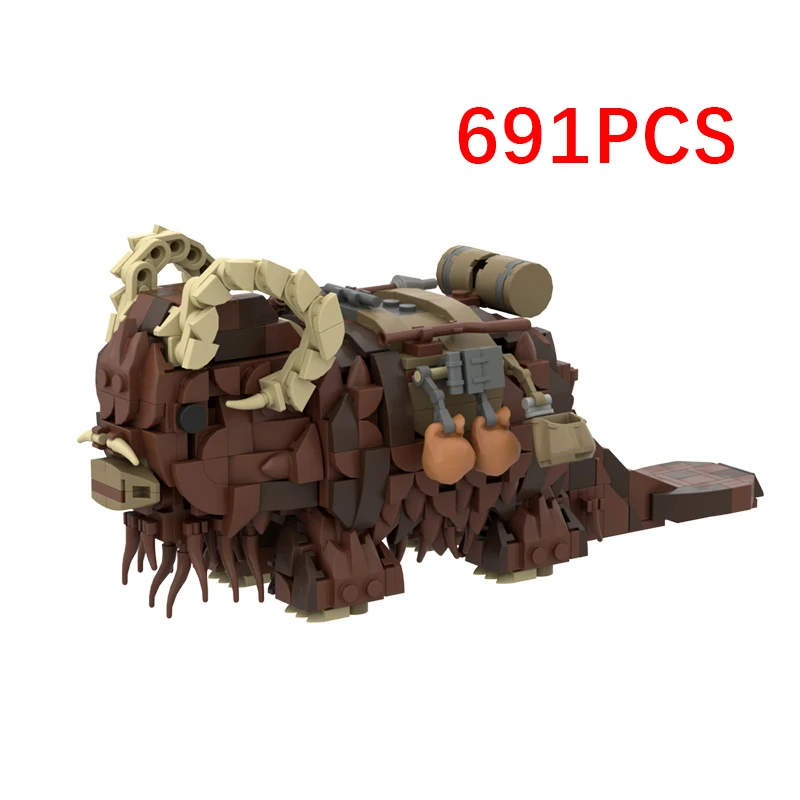 MOC-97302 Movie Merchandise Zoon Yak Building Blocks Space Wars Monster Beast Bantha Tatooineed Assembly Model Children's Toy