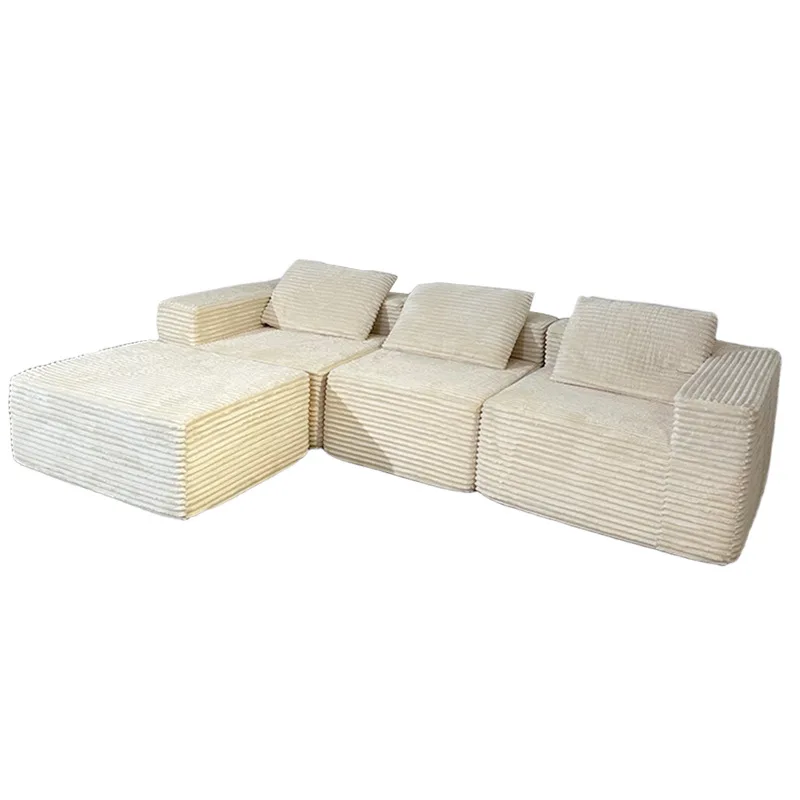 

Compression sofa corduroy combination sofa module tofu block L-shaped multi-functional compression sofa